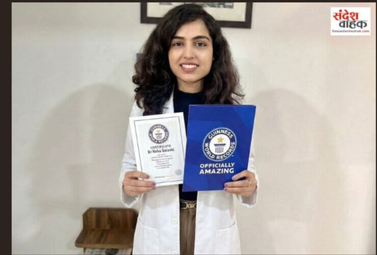 Dr Neha Solanki Guinness Record for dermatology awareness
