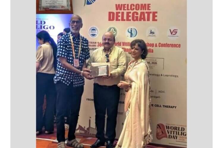 Dr Naresh Khanna honoured at World Vitiligo Day India 2026